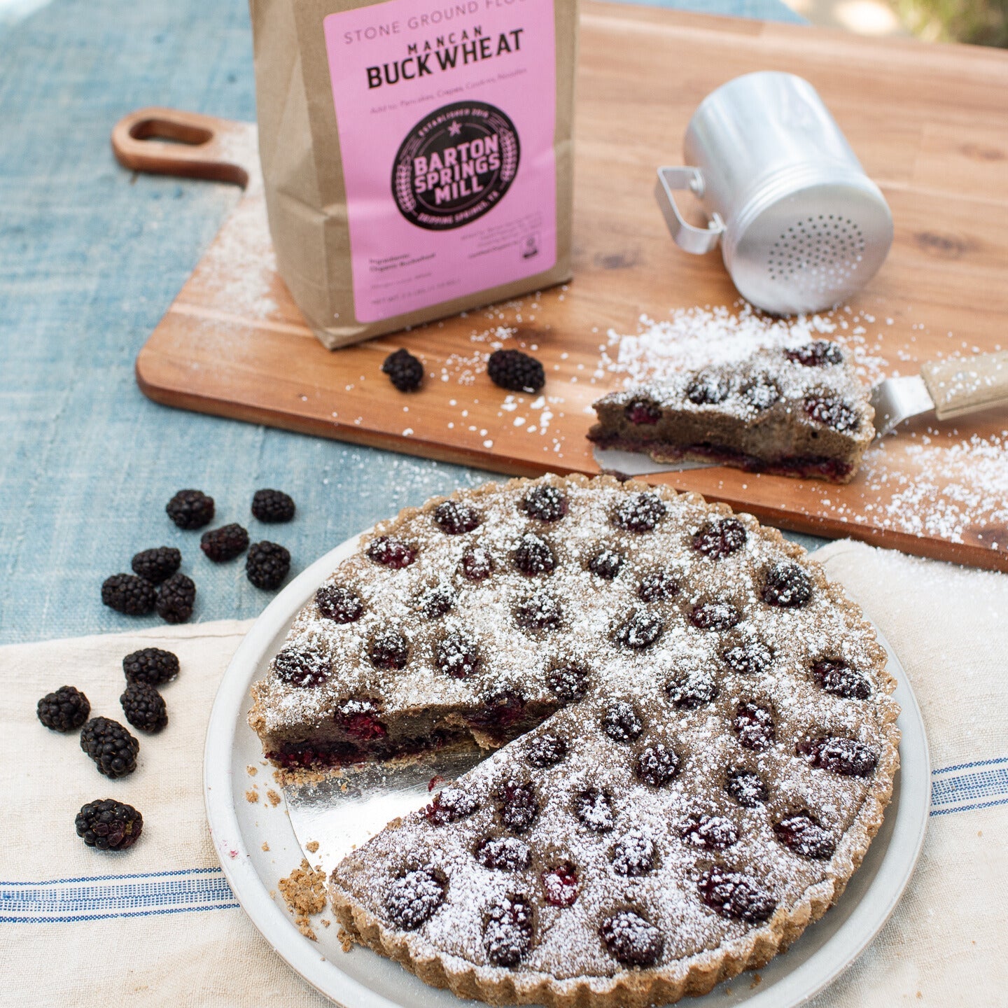 Buckwheat Frangipane Berry Tart