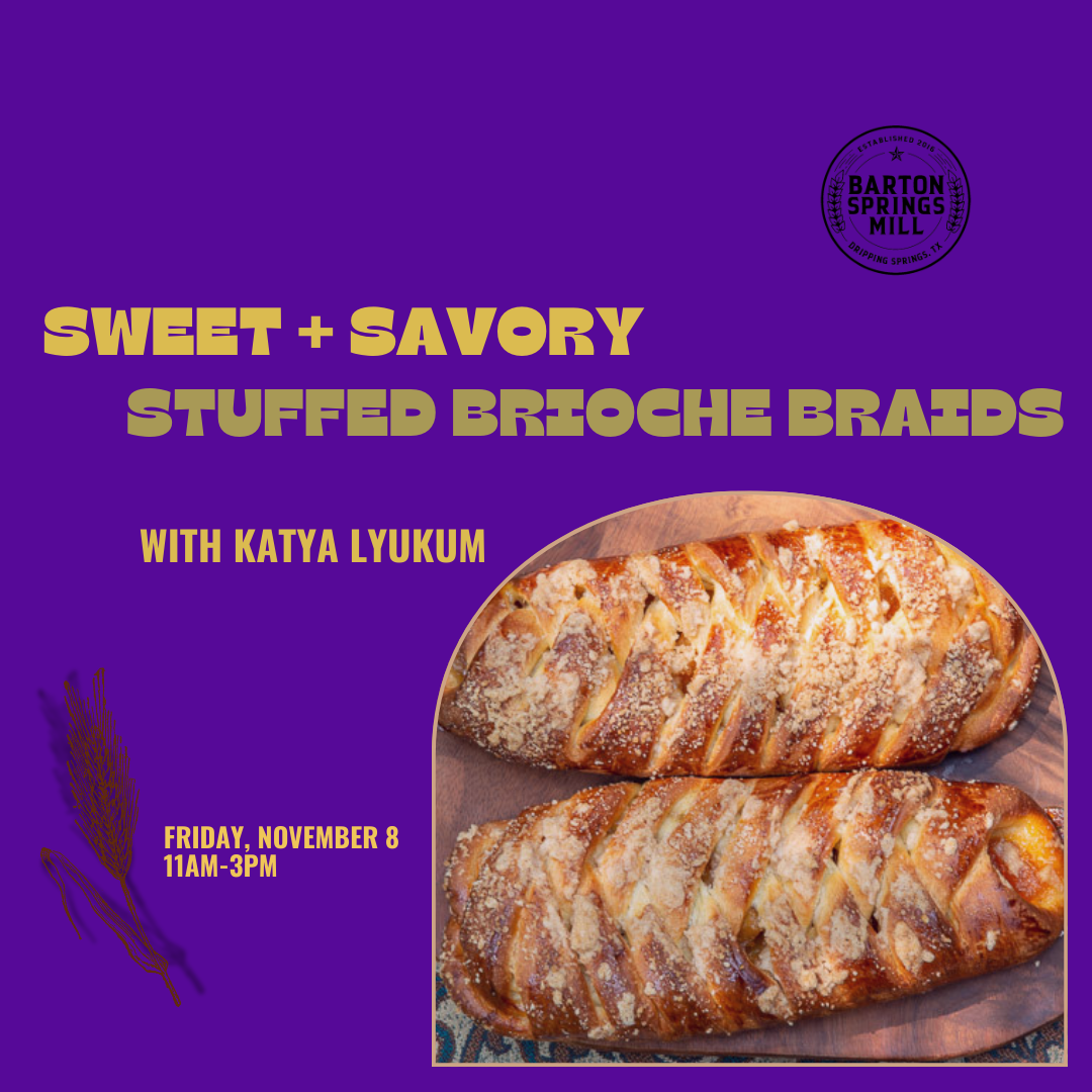 NOVEMBER 8, 2024: Sweet + Savory Stuffed Brioche Braid