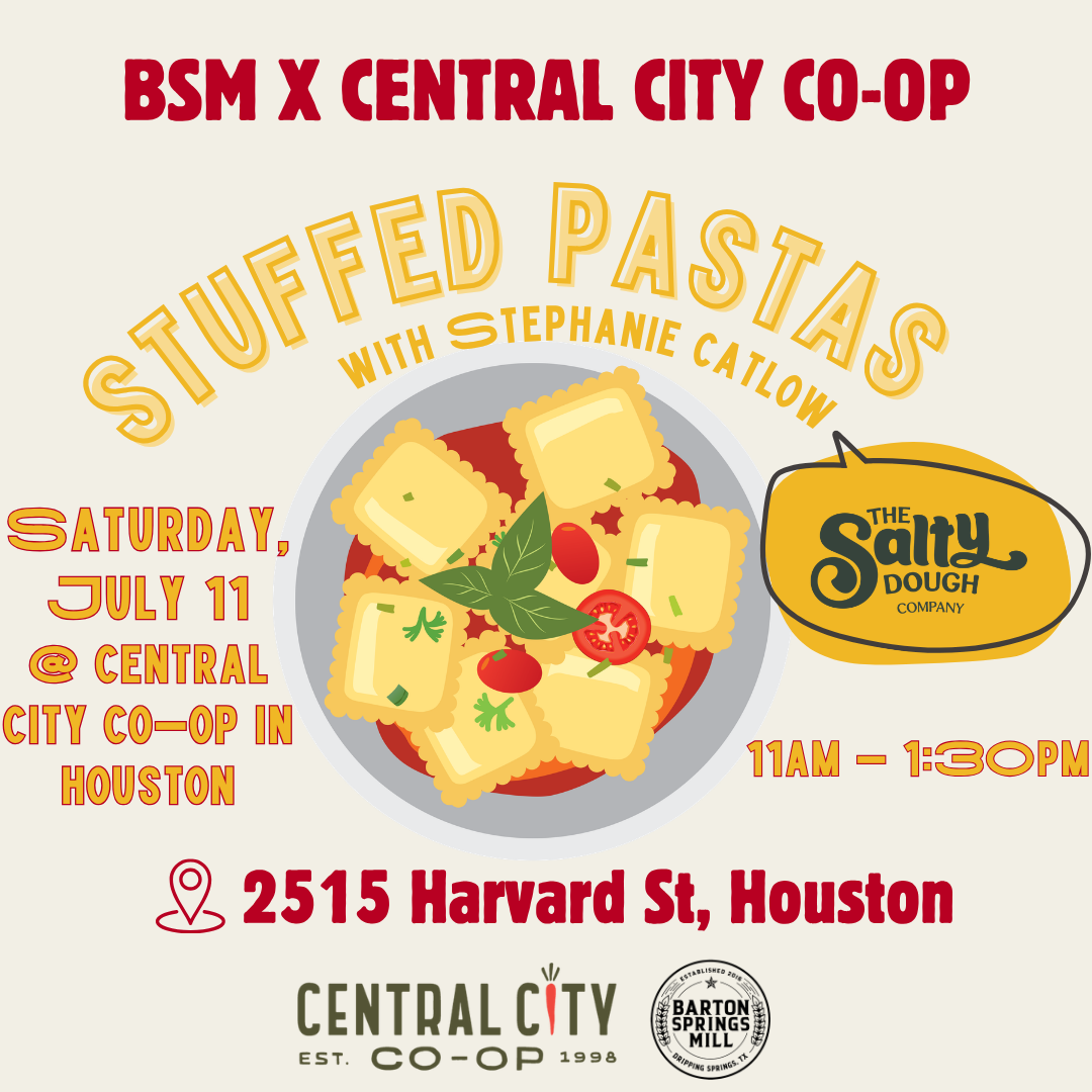 JULY 11, 2026: Stuffed Pastas @ CENTRAL CITY CO-OP (HOUSTON, TX)