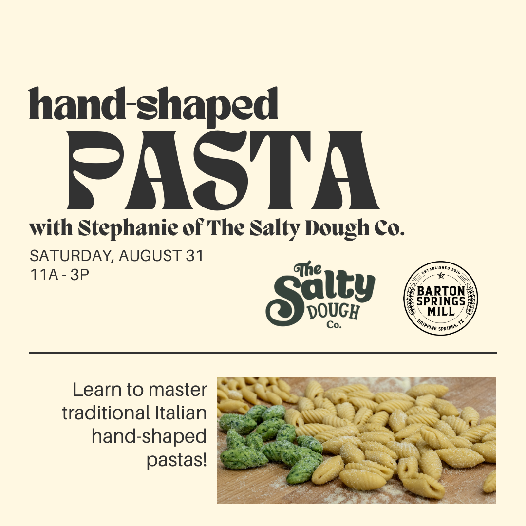 AUGUST 31, 2024: Hand-Shaped Pasta