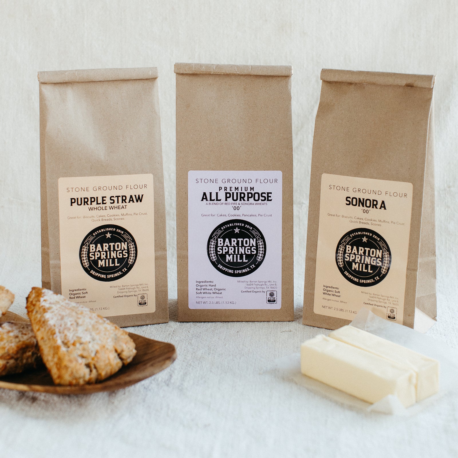 Pastry Flours Bundle (certified organic) With Recipe Cards