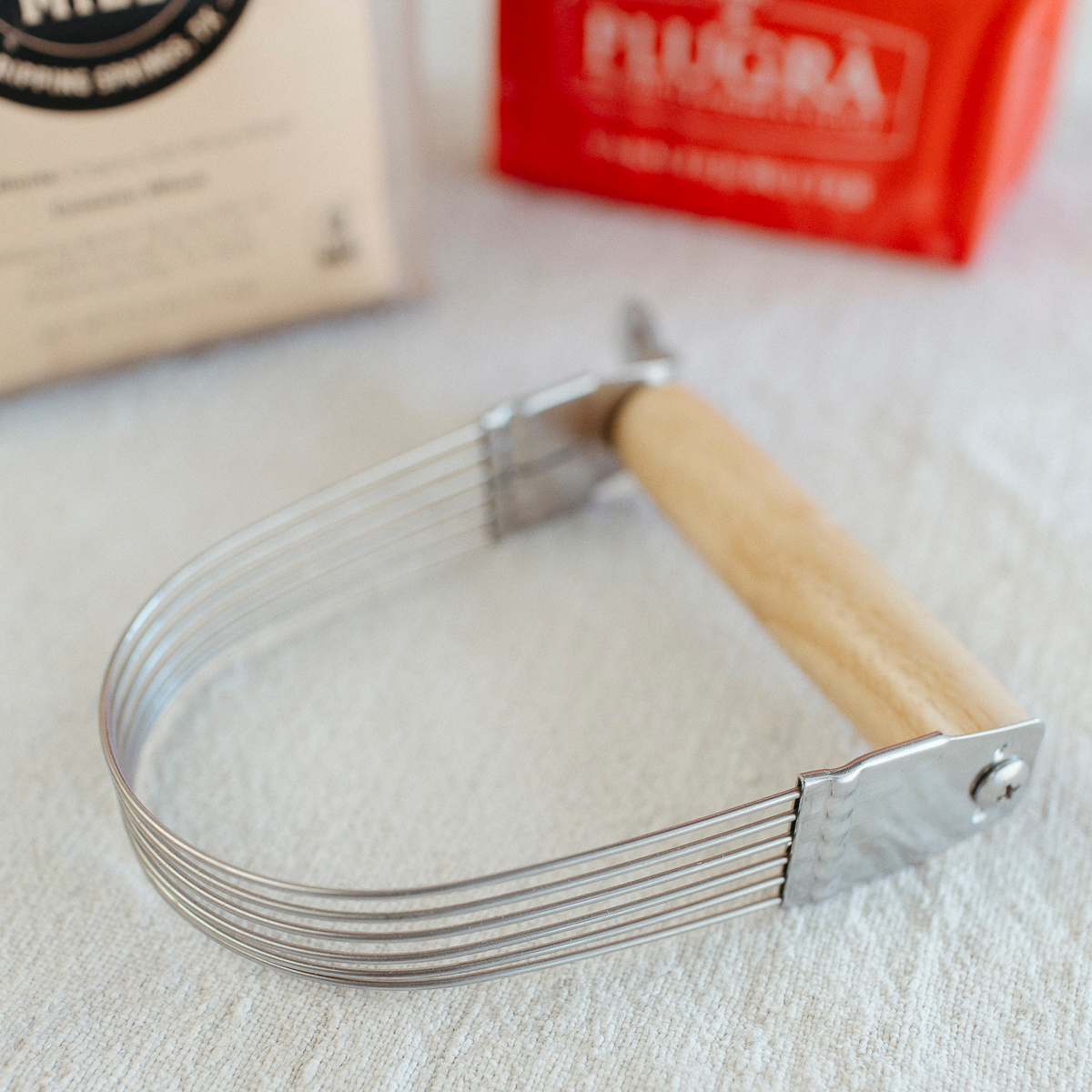 Wood and Wire Whisk Pastry Blender
